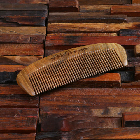 Personalised Fine-Tooth Sandalwood Comb