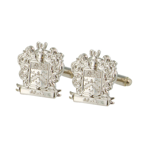 Custom Made Sterling Silver Family Shield Cuffs 3D
