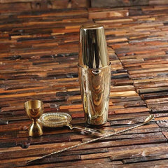 Corporate Branded Gold Cocktail Mixing Business Gift Set
