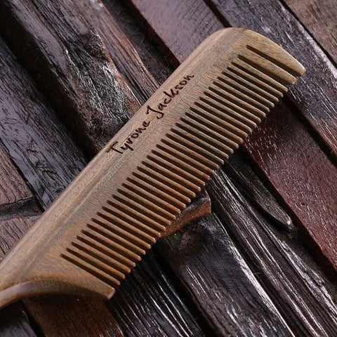 Personalised Natural Wood Hair Comb