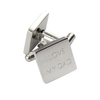 Personalised Silver Engraved Square Cufflinks