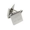 Personalised Engraved Square Silver Cufflinks