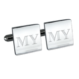 Personalised Engraved Square Silver Cufflinks