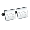 Personalised Engraved Square Silver Cufflinks