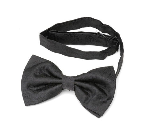 Passionate Black Patterned Bow Tie