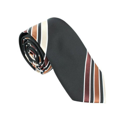 4cm Skinny Black Brown Shades Tie