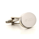 Corporate Oval Logo Silver Cufflinks