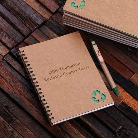 Personalised Eco-Friendly Notebook and Pen
