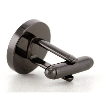 5 x Personalised Engraved Round Gunmetal Cufflinks