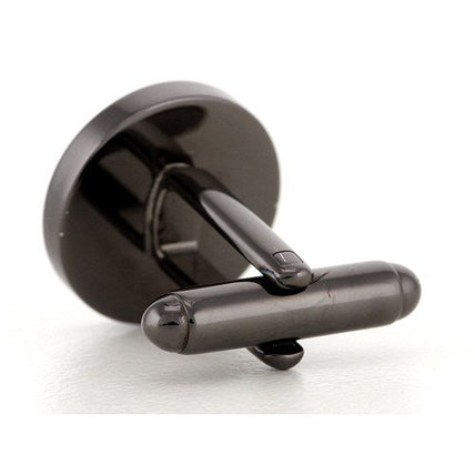 5 x Personalised Engraved Round Gunmetal Cufflinks