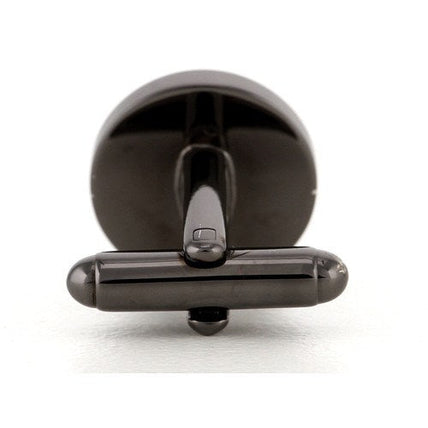 5 x Personalised Engraved Round Gunmetal Cufflinks