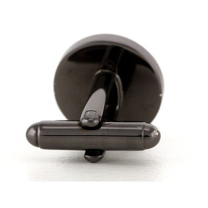 5 x Personalised Engraved Round Gunmetal Cufflinks