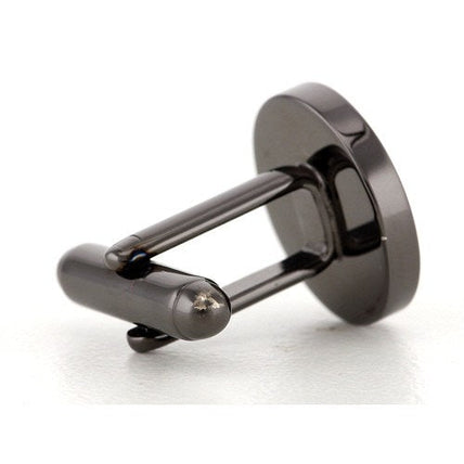 5 x Personalised Engraved Round Gunmetal Cufflinks