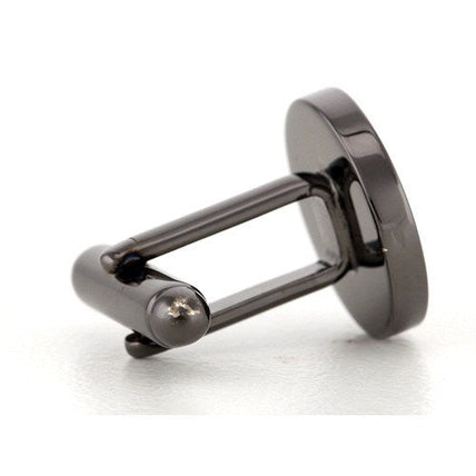 5 x Personalised Engraved Round Gunmetal Cufflinks