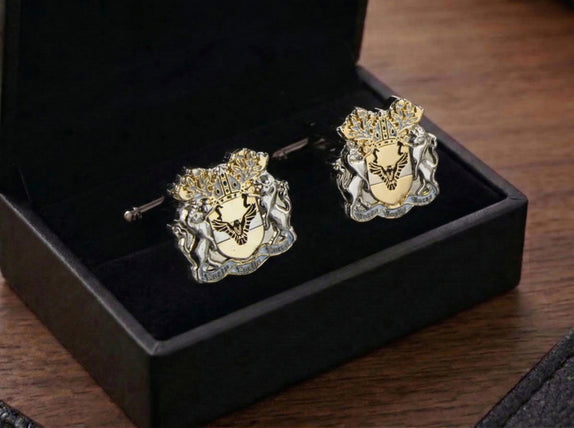Custom Made Family Shield Cuffs - Double Plated