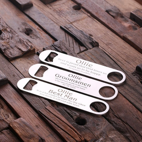 Personalised Stainless Steel Beer Bottle Opener