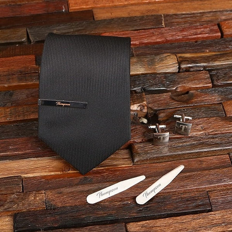 Personalised Men’s Tie & Accessories Groomsmen Gift Set Idea