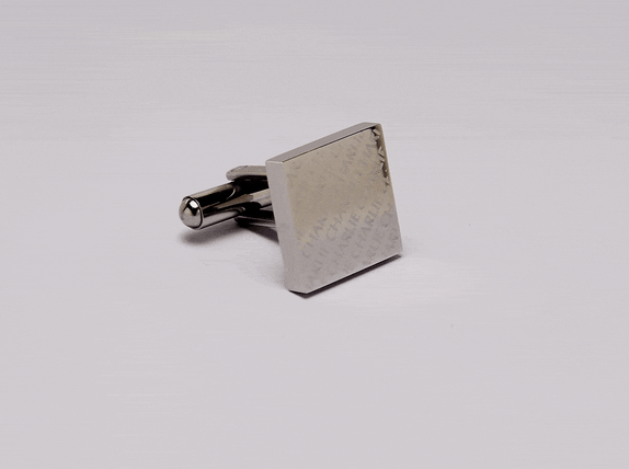 Engraved Diagonal Striped Silver Cuffs