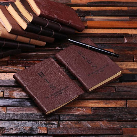 Personalised Leather Journal Set
