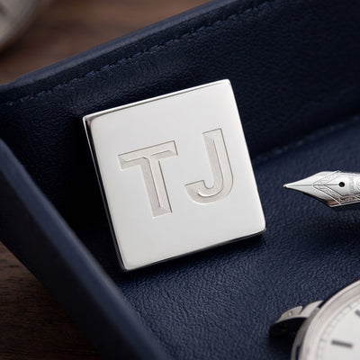 Silver Engraved Lapel Pin