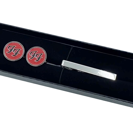 Custom Enamel Cufflinks + Tie Bar