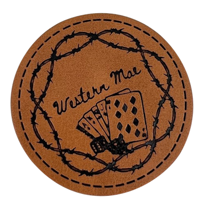 Personalised PU Leather Patch 9cm