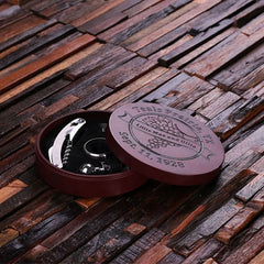 Personalised 5 pc Circular Wine Accessory Toolkit