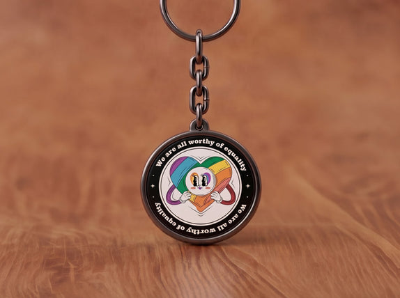 UV-Printed Round Keyrings