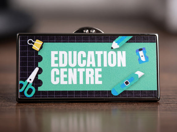 UV-Printed Rectangle Lapel Pins