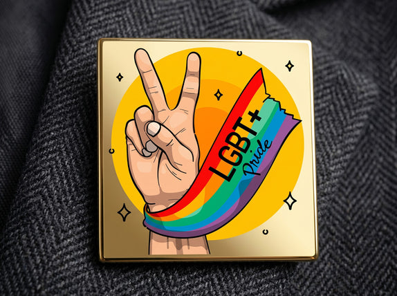 UV-Printed Square Lapel Pins