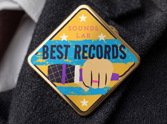 UV-Printed Square Lapel Pins