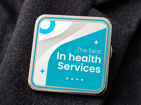 UV-Printed Square Lapel Pins