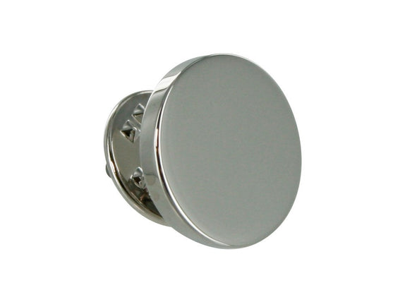 Silver Round Lapel Pin