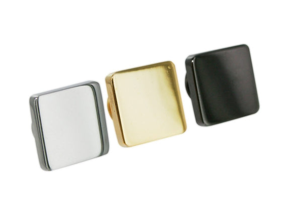 Gunmetal Square Lapel Pin