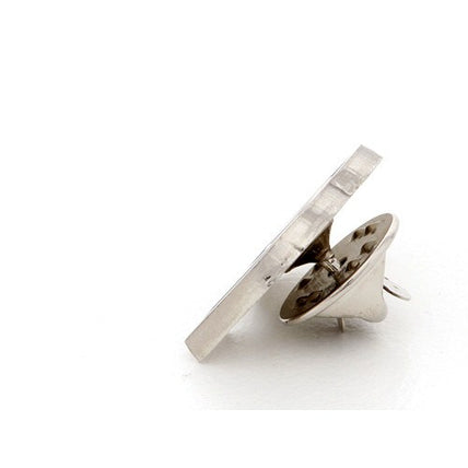 Custom Made Brushed Lapel Pins Cut to Shape