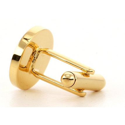 Personalised Engraved Round Gold Cufflinks