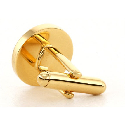 Personalised Engraved Round Gold Cufflinks