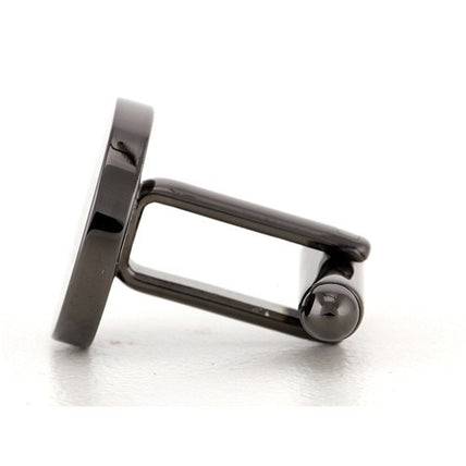 Personalised Engraved Round Gunmetal Cufflinks