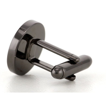 Personalised Engraved Round Gunmetal Cufflinks