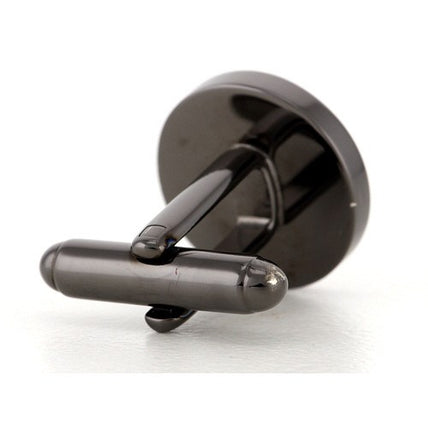 Personalised Engraved Round Gunmetal Cufflinks