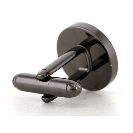 Personalised Engraved Round Gunmetal Cufflinks