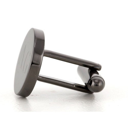 Personalised Engraved Round Gunmetal Cufflinks