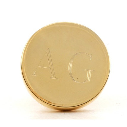 Personalised Engraved Round Gold lapel Pins