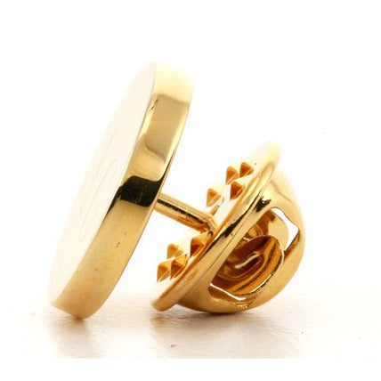 Personalised Engraved Round Gold lapel Pins