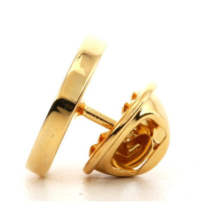 Personalised Engraved Round Gold lapel Pins
