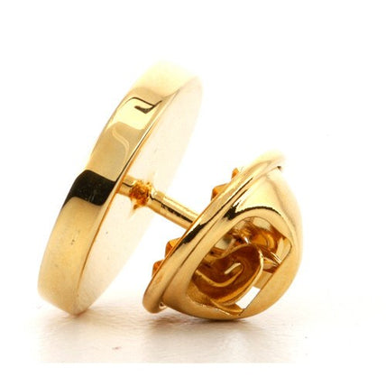 Personalised Engraved Round Gold lapel Pins