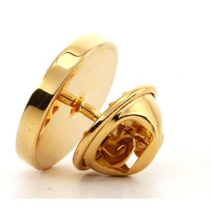 Personalised Engraved Round Gold lapel Pins