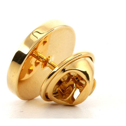 Personalised Engraved Round Gold lapel Pins