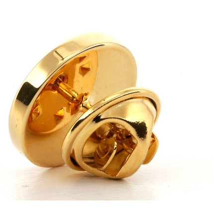 Personalised Engraved Round Gold lapel Pins