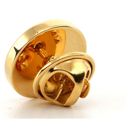 Personalised Engraved Round Gold lapel Pins